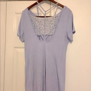 Lace and straps back top